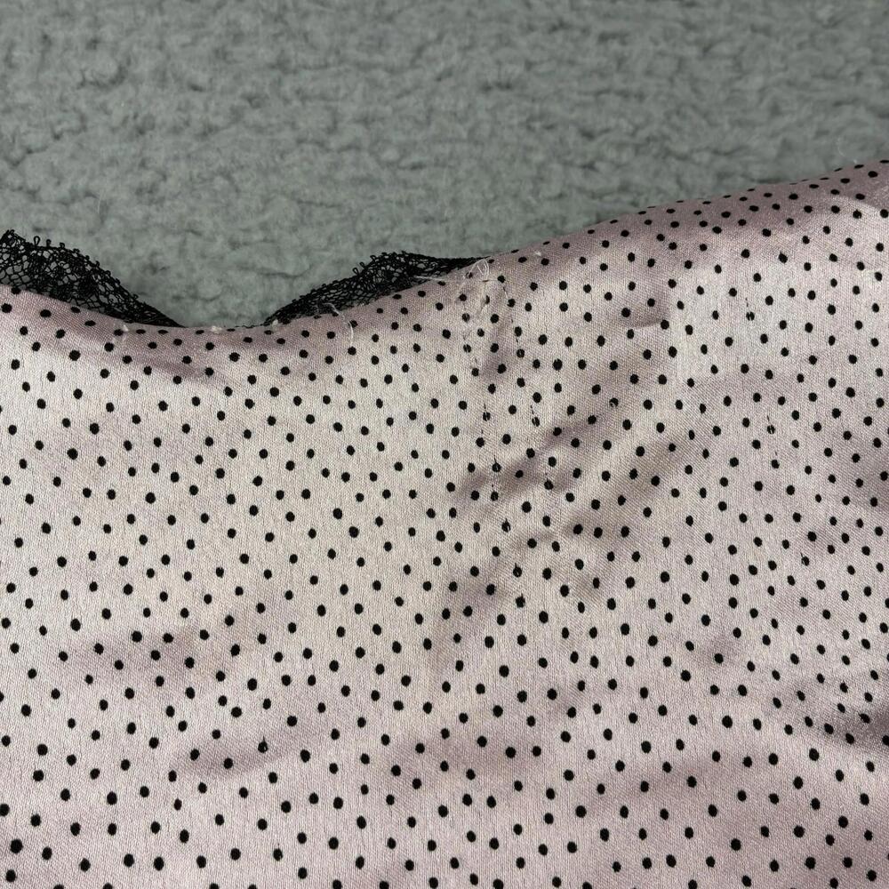 VTG‎ Christian Dior Satin Polka Dot Pajama Set 2pc Women's S Pink USA Lingerie - Picture 12 of 15